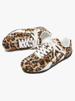Leopard Print Racing Training Sneakers