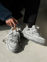 Deconstructed Distressed Chunky Street Sneakers