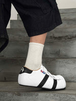 Vintage Shell Toe Velcro Strap Puffy Sneakers