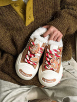 Street Chunky Velvet-Lined Canvas Sneakers